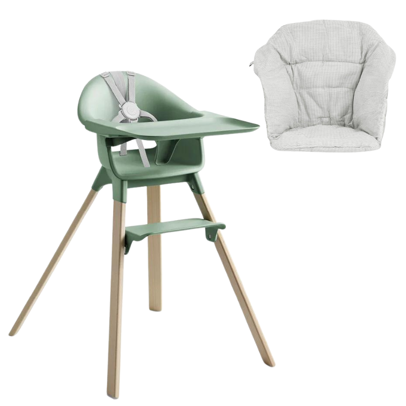 Stokke Clikk Clover Green con cuscino omaggio Nordic Grey
