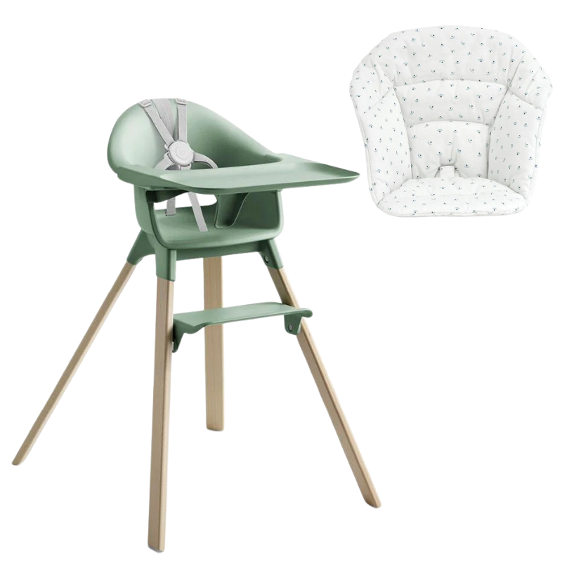 Stokke Clikk Clover Green con cuscino omaggio Blueberry Boat