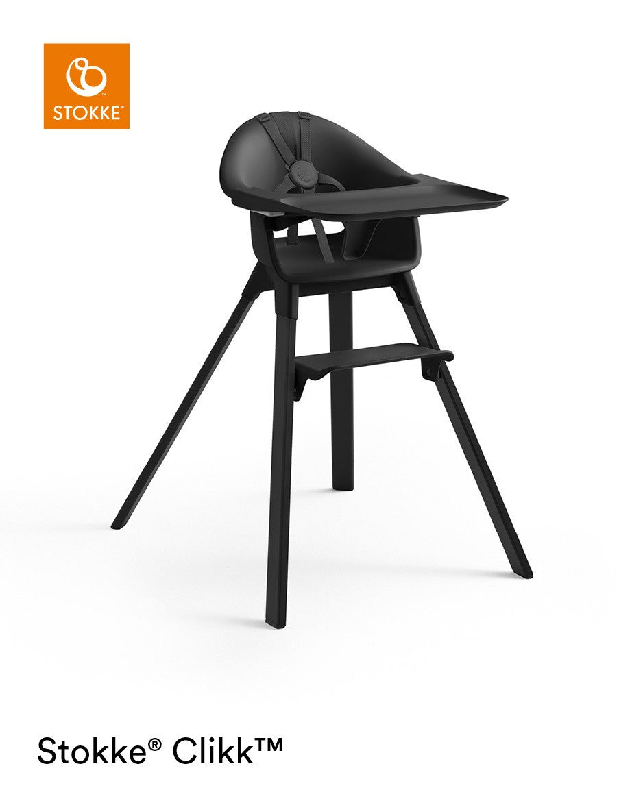 Stokke Clikk Midnight Black con cuscino omaggio Nordic Grey