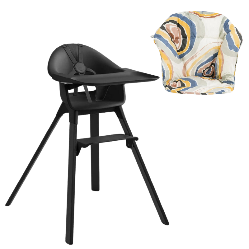 Stokke Clikk Midnight Black con cuscino omaggio Multicircles