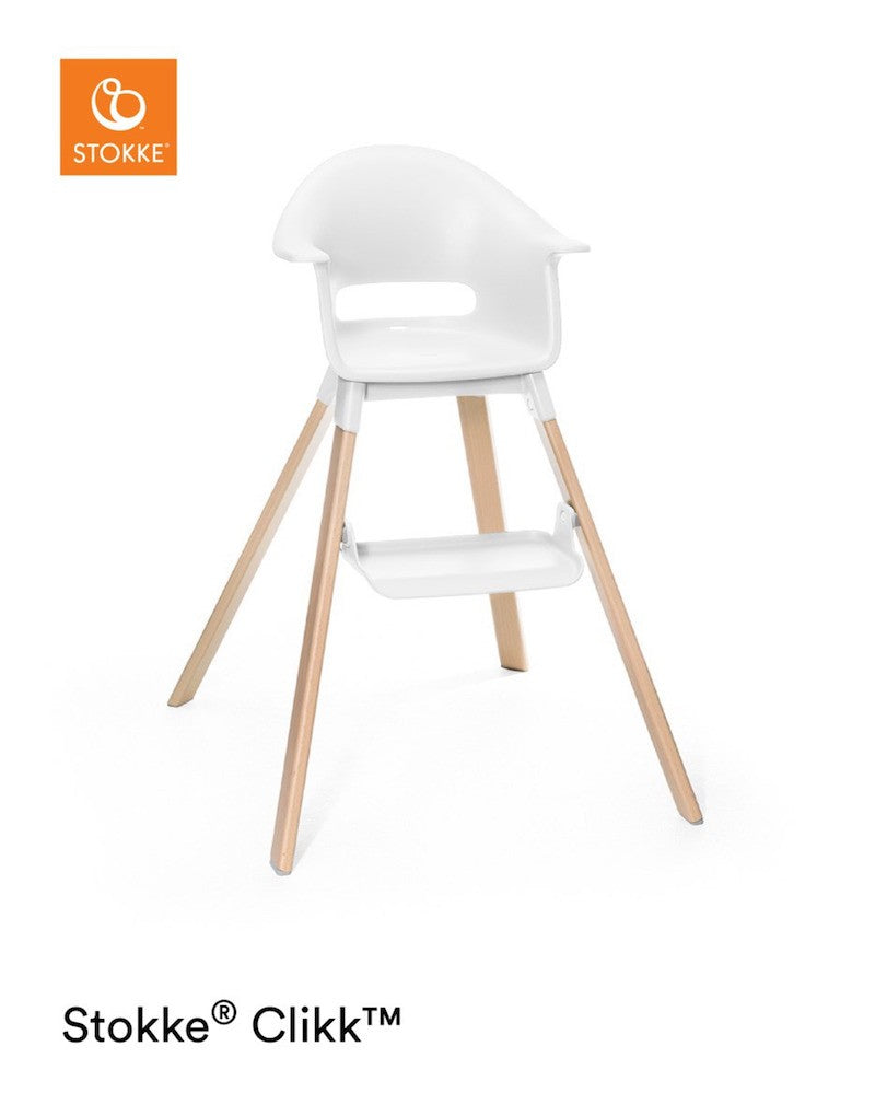 Stokke Clikk White con cuscino omaggio Nordic Grey