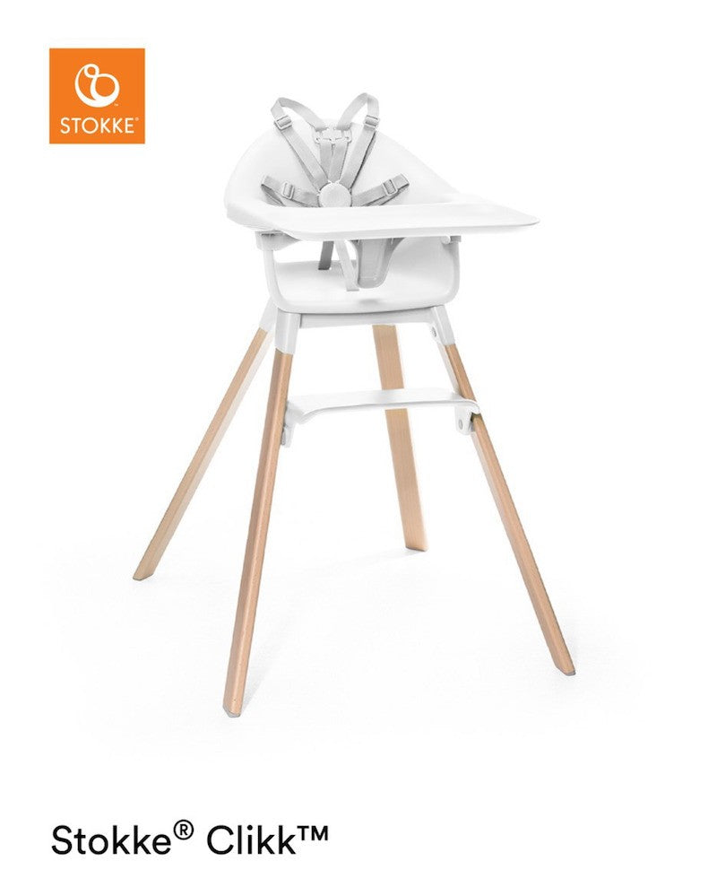 Stokke Clikk White con cuscino omaggio Nordic Grey