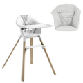 Stokke Clikk White con cuscino omaggio Nordic Grey