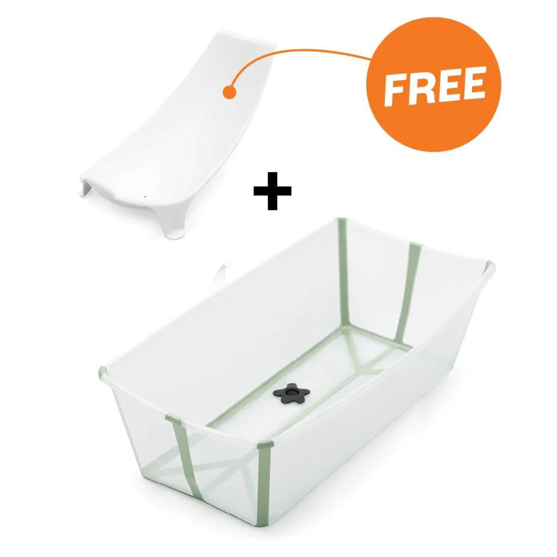 Stokke Flexi Bath X-Large Transparent Green con supporto