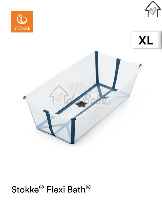 Stokke Flexi Bath X-Large Transparent Blue con supporto omaggio
