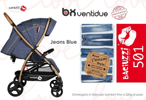 Baciuzzi passeggino BX 22 Jeans Blue