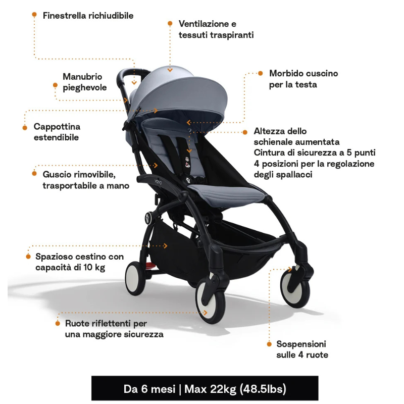 Stokke Passeggino Leggero Yoyo³ Black-Taupe 6 Mesi+ Omaggio