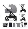 Kinderkraft Trio Passeggino ,Carrozzina,Ovetto e Borsa NEA 2 PLATINUM GREY