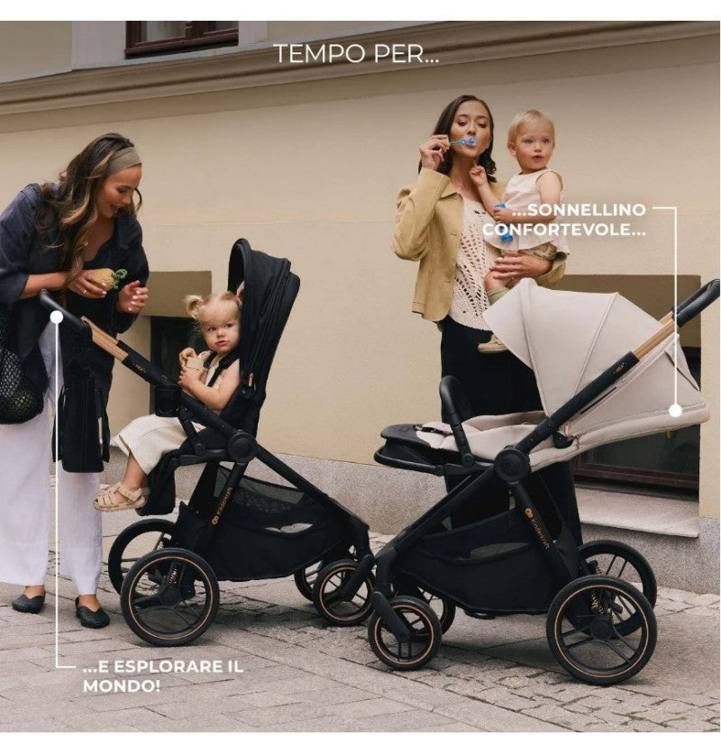 Kinderkraft Trio Passeggino ,Carrozzina,Ovetto e Borsa NEA 2 PLATINUM GREY