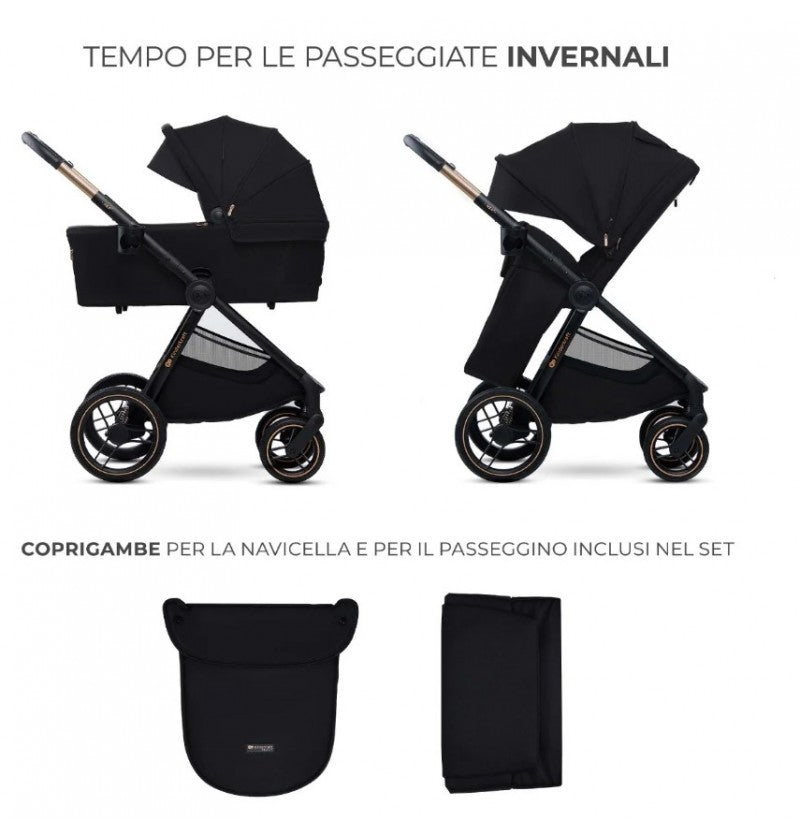 Kinderkraft DUO Passeggino ,Carrozzina e Borsa NEA 2 PLATINUM GREY