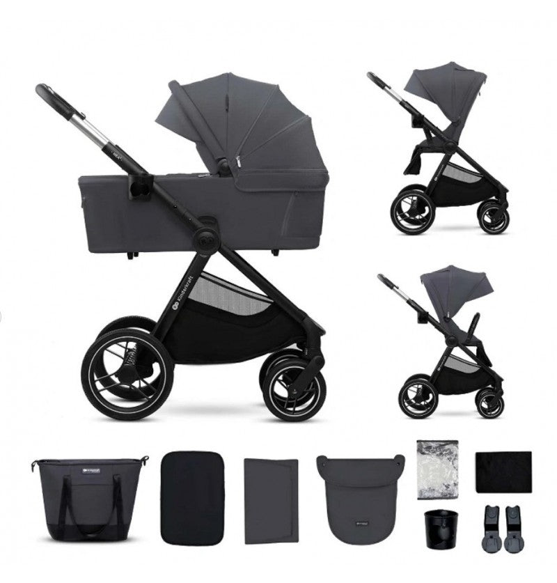 Kinderkraft Trio Passeggino ,Carrozzina,Ovetto e Borsa NEA 2 DEEP GREY