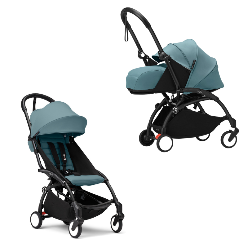 Stokke Duo Yoyo³ Kit 0+ e 6+ Black/Aqua
