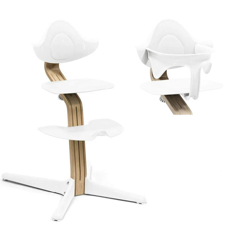 Stokke Sedia Nomi Oak White con Baby Set Omaggio
