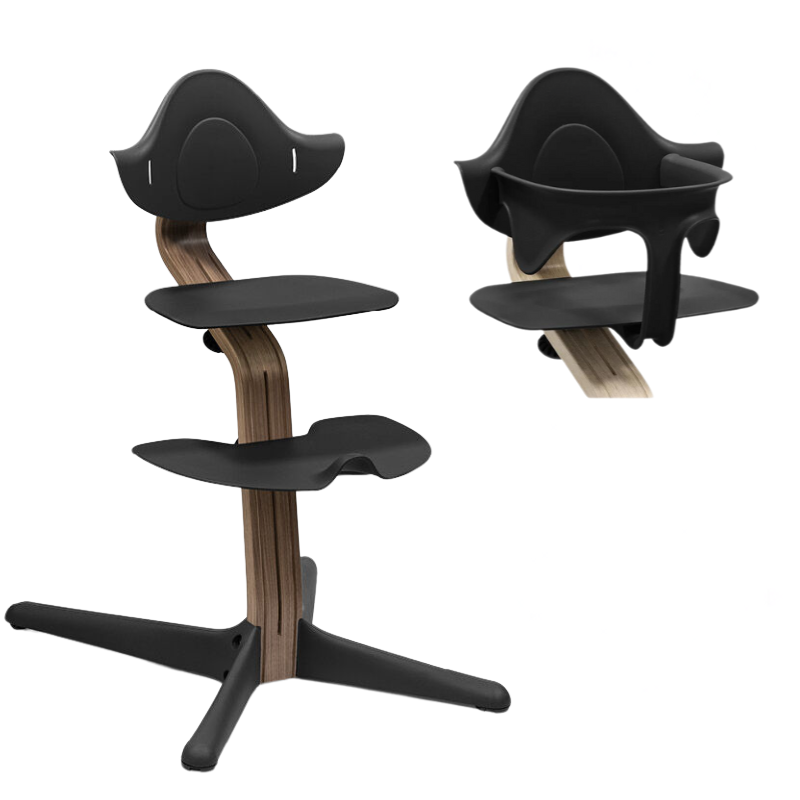 Stokke Sedia Nomi Walnut Black con Baby Set Omaggio