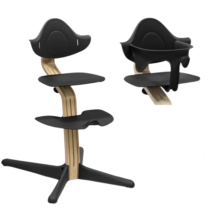 Stokke Sedia Nomi Oak Black con Baby Set Omaggio