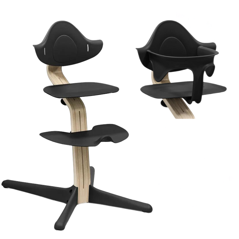 Stokke Sedia Nomi Natural Black con Baby Set Omaggio