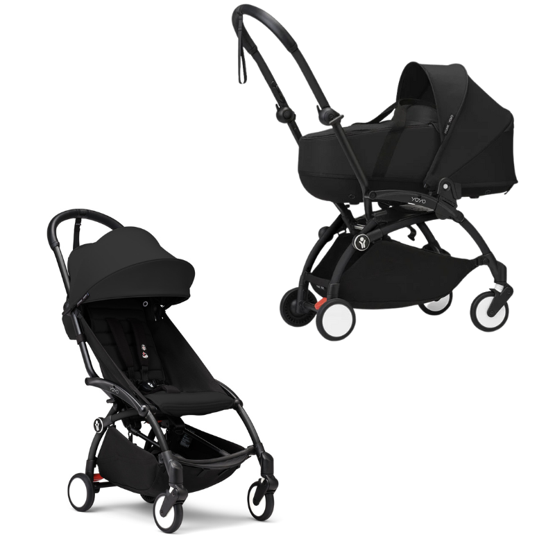 Stokke Yoyo³ con bassinet e rivestimento 6+ Black/Black