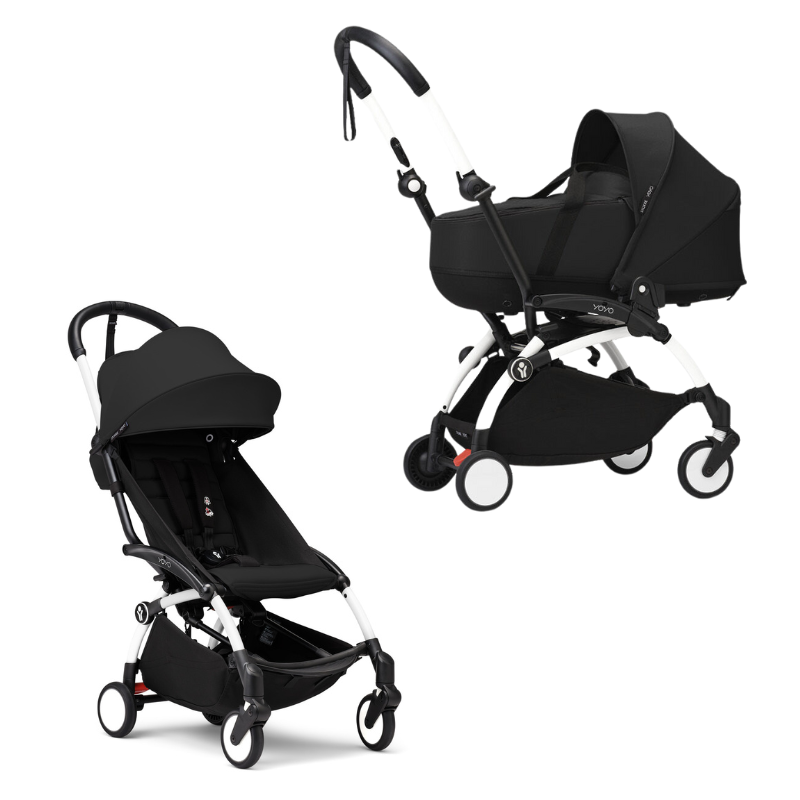 Stokke Passeggino Yoyo³ con bassinet 0 e 6+ Black/Black