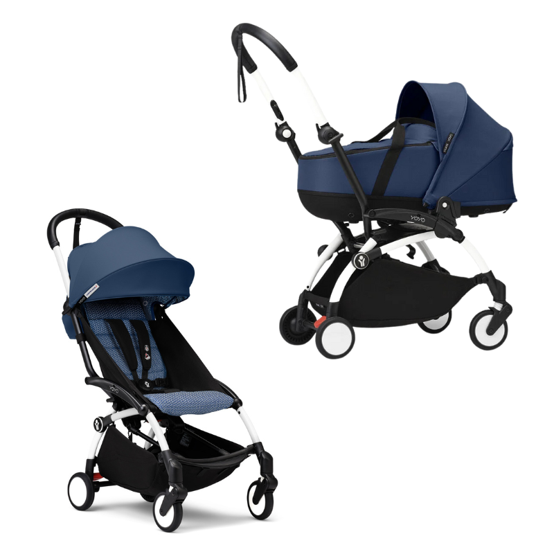 Stokke Yoyo³ con bassinet e rivestimento 6+ White/Navy