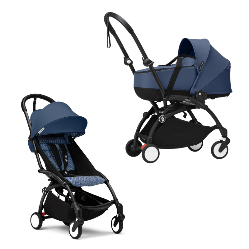Stokke Yoyo³ con bassinet e rivestimento 6+ Black/Navy