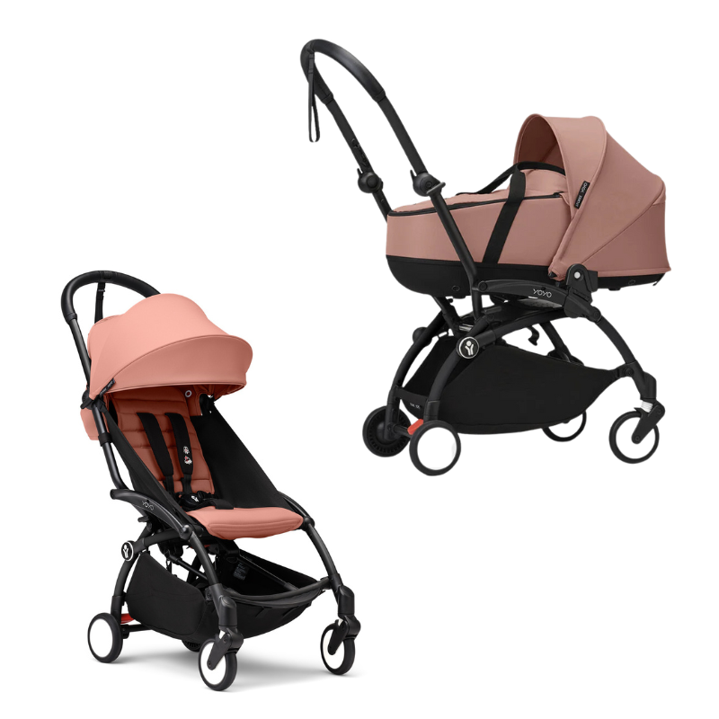 Stokke Yoyo³ con bassinet e rivestimento 6+ Black/Ginger