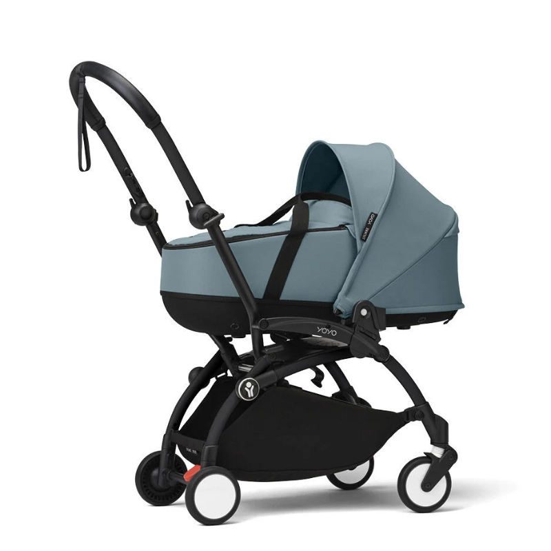 Stokke Yoyo³ con bassinet e rivestimento 6+ Black/Aqua