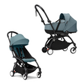 Stokke Yoyo³ con bassinet e rivestimento 6+ Black/Aqua