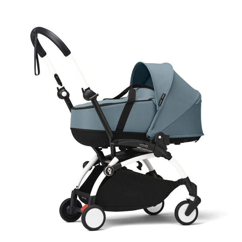 Stokke Yoyo³ con bassinet e rivestimento 6+ White/Aqua