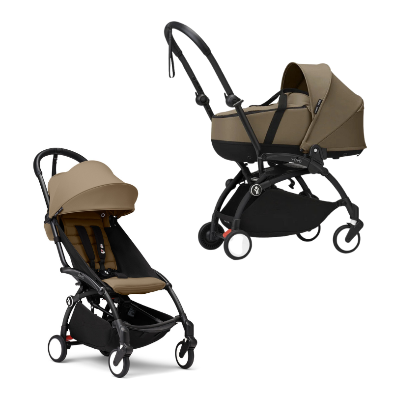 Stokke Yoyo³ con bassinet e rivestimento 6+ Black/Toffee