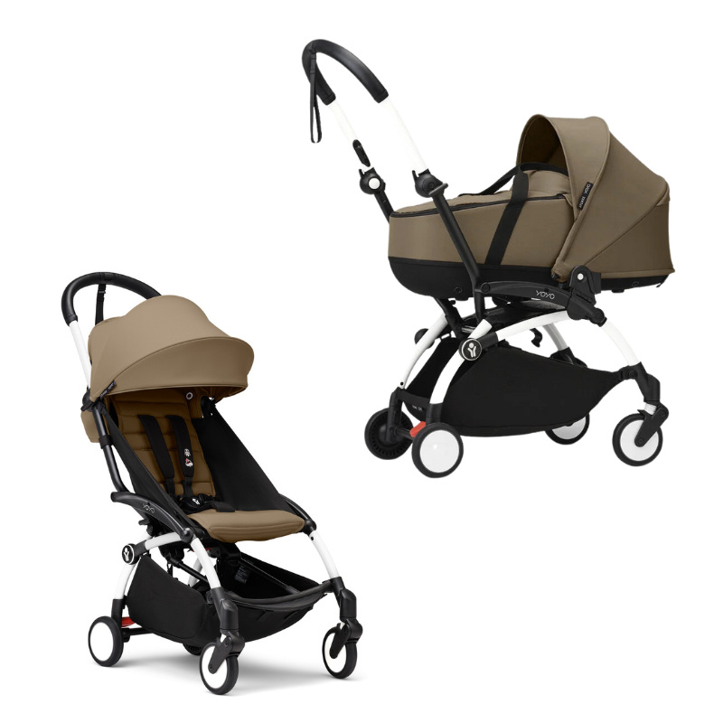 Stokke Yoyo³ con bassinet e rivestimento 6+ White/Toffee