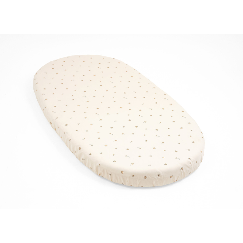 Stokke Sleepi Bed V3 Lenzuolo Sotto Flower Ecru