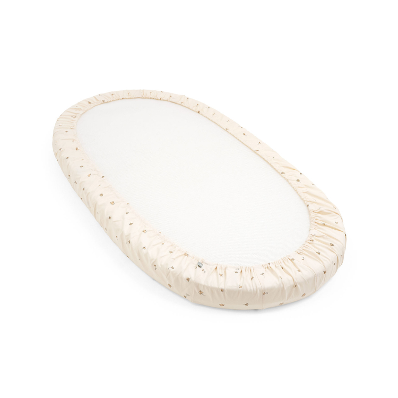 Stokke Sleepi Bed V3 Lenzuolo Sotto Flower Ecru