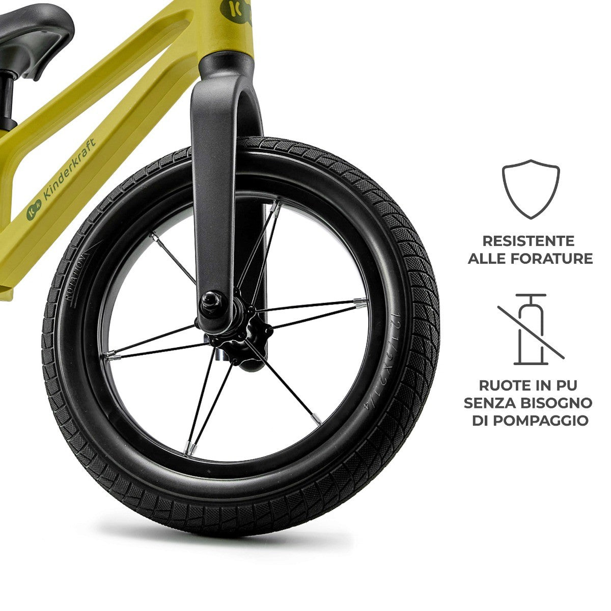 Kinderkraft Bicicletta per Bambini ETER Gialla