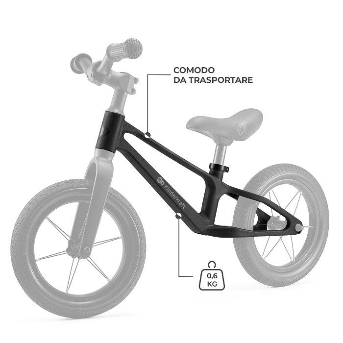 Kinderkraft Bicicletta per Bambini ETER Nera
