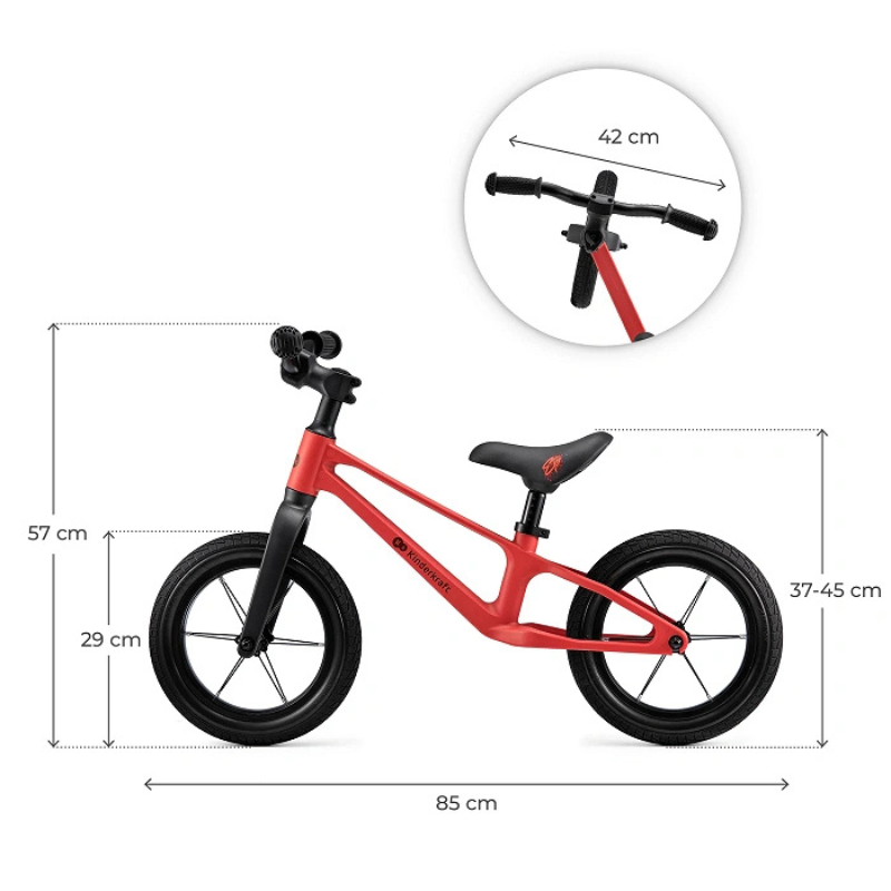 Kinderkraft Bicicletta per Bambini ETER Rosso