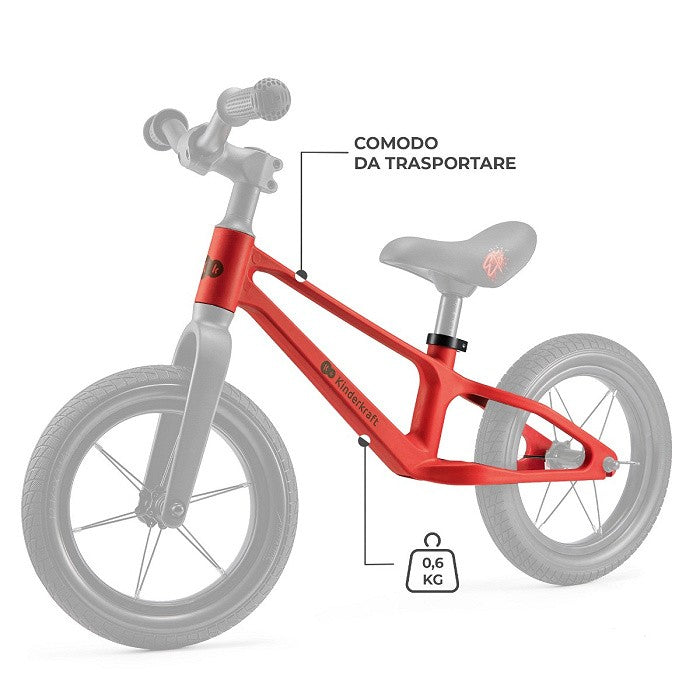 Kinderkraft Bicicletta per Bambini ETER Rosso