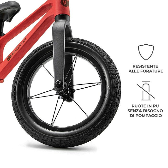 Kinderkraft Bicicletta per Bambini ETER Rosso