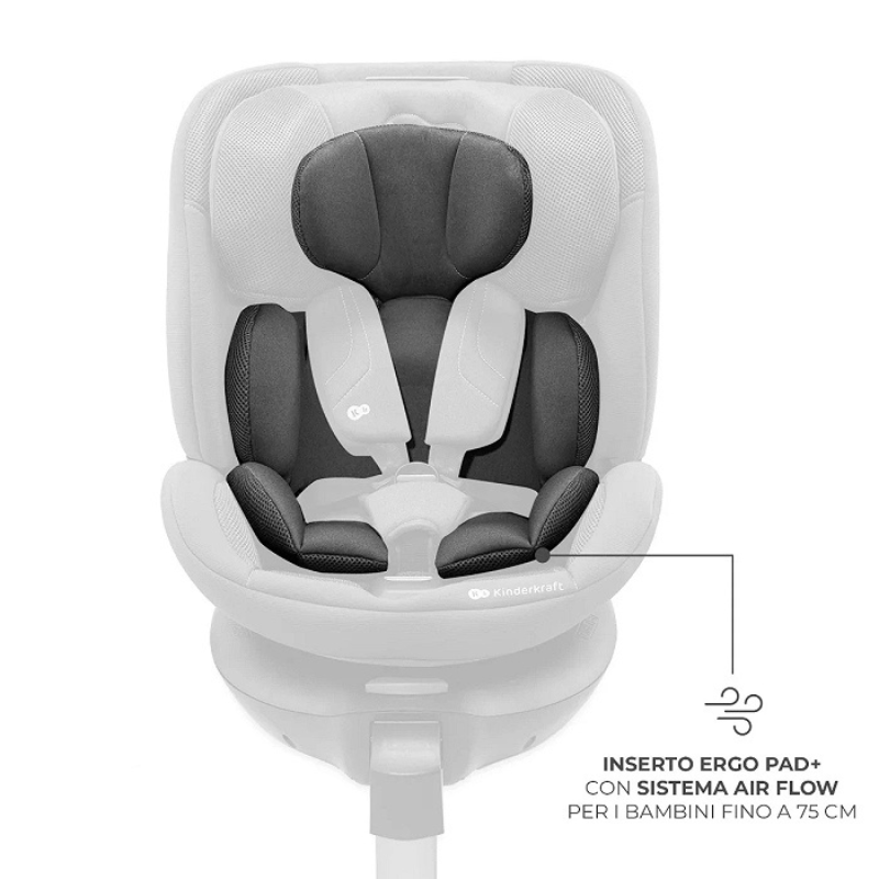 Kinderkraft Seggiolino auto 0-36kg XRIDER 2 I-size Grigio