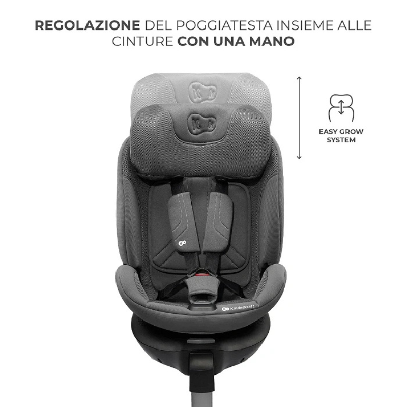 Kinderkraft Seggiolino auto 0-36kg XRIDER 2 I-size Grigio
