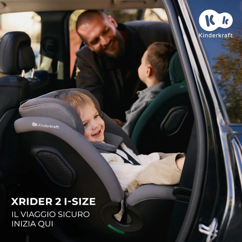 Kinderkraft Seggiolino auto 0-36kg XRIDER 2 I-size Grigio
