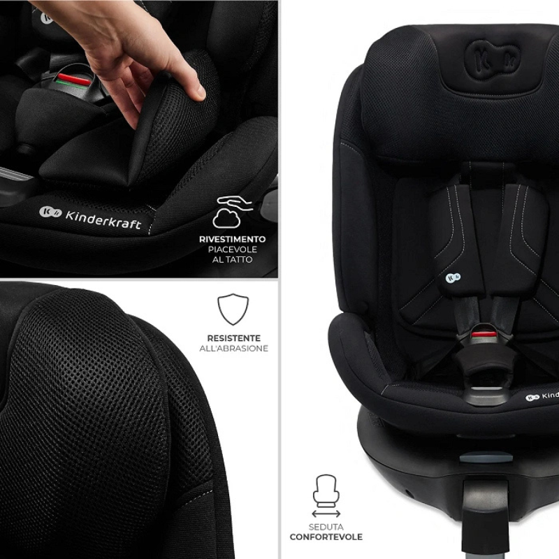 Kinderkraft Seggiolino auto 0-36kg XRIDER 2 I-size Nero