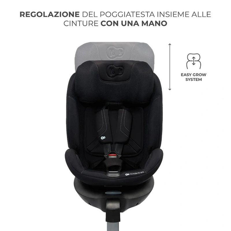 Kinderkraft Seggiolino auto 0-36kg XRIDER 2 I-size Nero