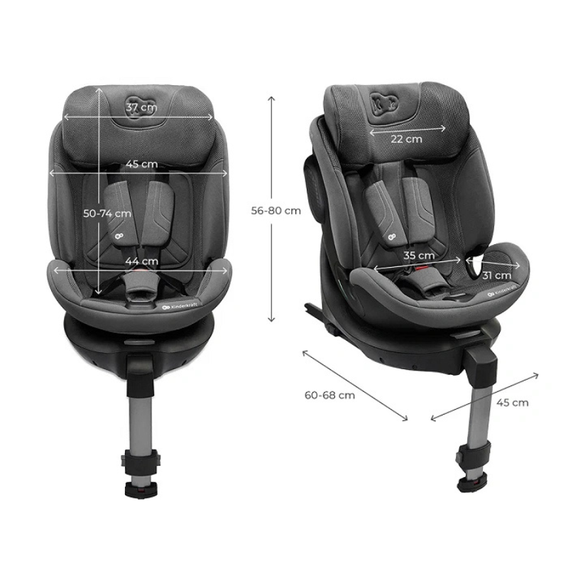 Kinderkraft Seggiolino auto 0-36kg XRIDER 2 I-size Nero