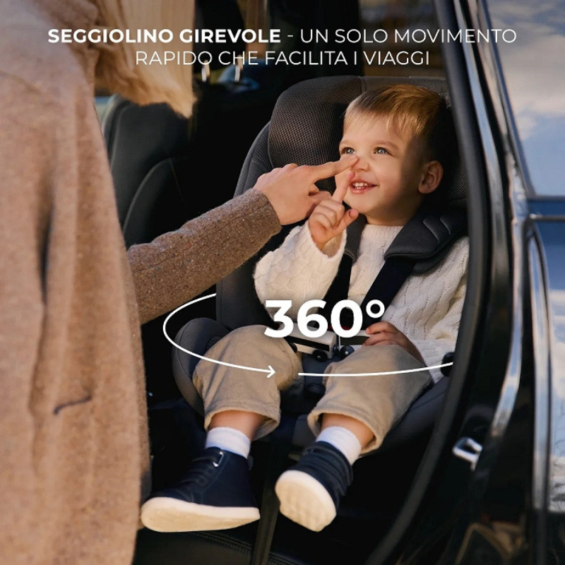 Kinderkraft Seggiolino auto 0-36kg XRIDER 2 I-size Nero