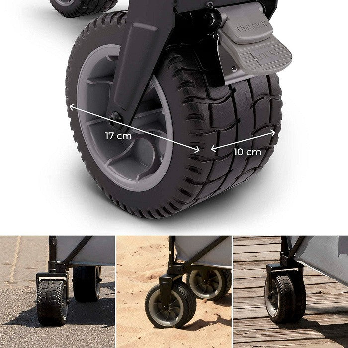 Kinderkraft Carrello da Trasporto Pieghevole ROLLSTER Nero