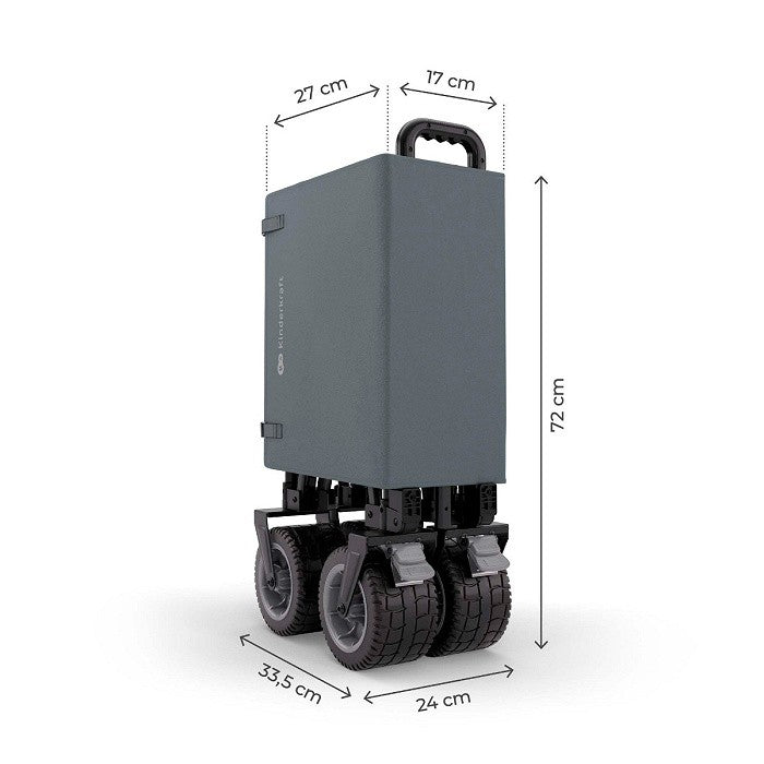 Kinderkraft Carrello da Trasporto Pieghevole ROLLSTER Grigio