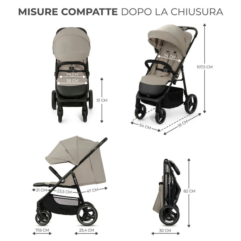 Kinderkraft Passeggino Leggero 0-25kg TRIG3 Beige