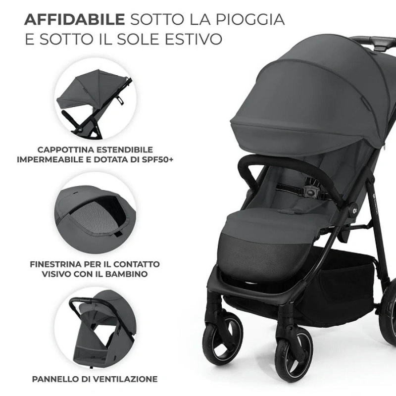 Kinderkraft Passeggino Leggero 0-25kg TRIG3 Grigio