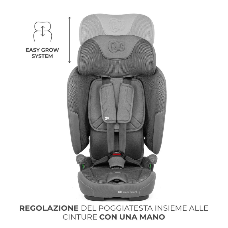 Kinderkraft Seggiolino auto 9-36kg FIX2GO Grigio
