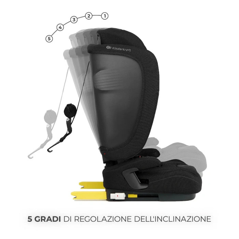 Kinderkraft Seggiolino auto 9-36kg FIX2GO Nero